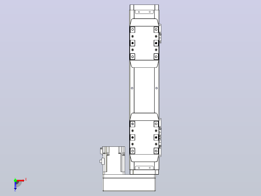 滚珠丝杠线性轴TPA-GCRS-80-1610C-L25-MR-M20-N3俯视图