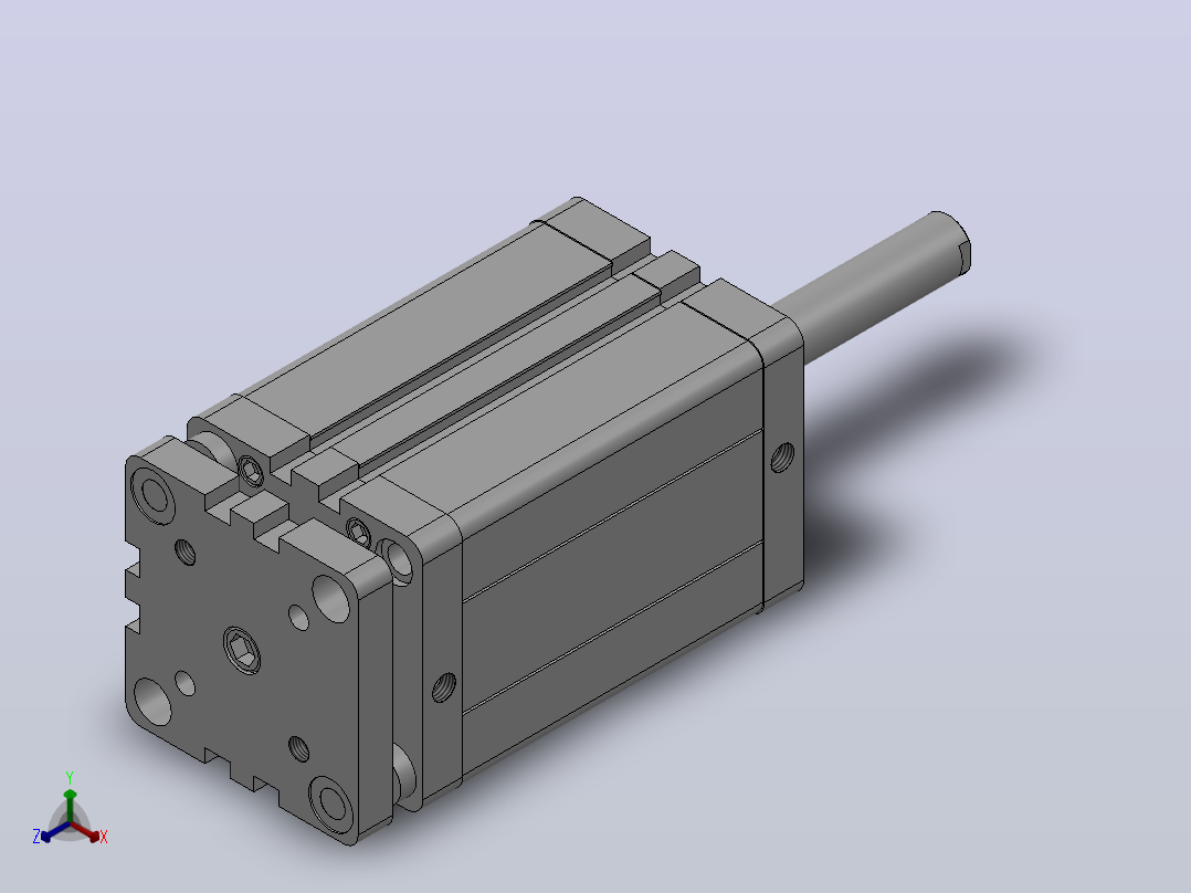 TACEDφ80~φ100紧凑型气缸[TACED100×60-SBG]主视图