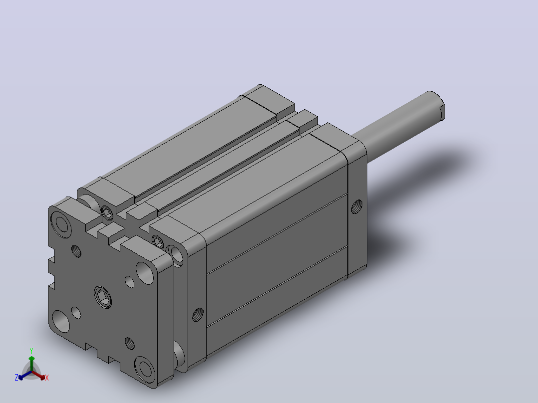 TACEDφ80~φ100紧凑型气缸[TACED100×60-SBG]正等轴测图