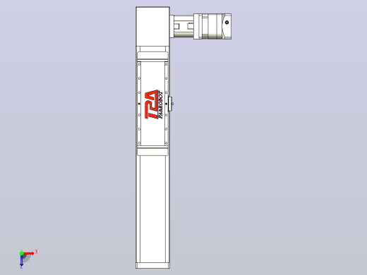 伺服电机集成皮带传动直线执行器TPA-OCB-120-224-L250-DL-J90-N3俯视缩略图