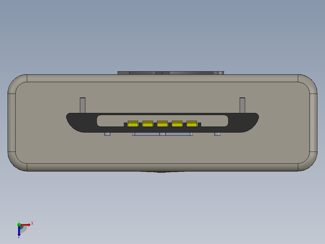 usb微型b型12俯视图