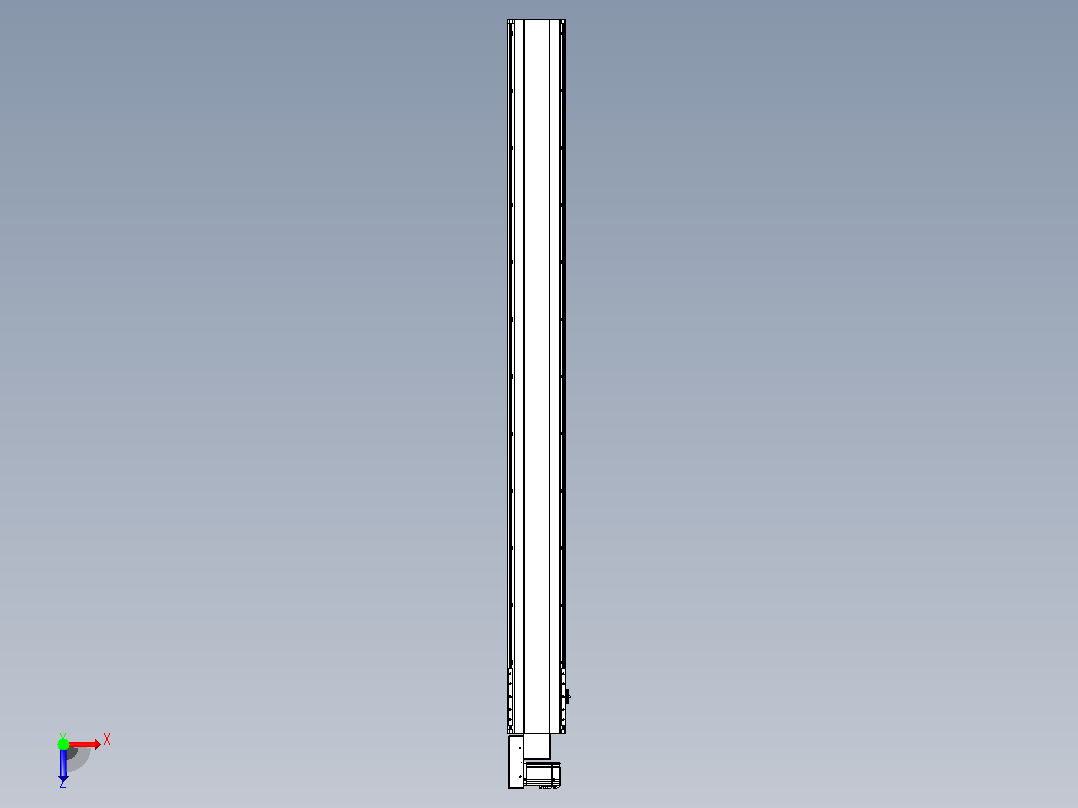 皮带直线轴半封闭可选导轨TPA-HNB-202D-140-L2150-ML-C-P75-N3俯视图