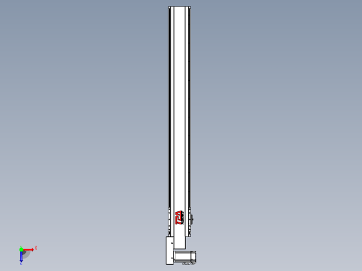 皮带直线轴半封闭可选导轨TPA-HNB-120D-110-L1000-ML-Y-P40-N3俯视缩略图