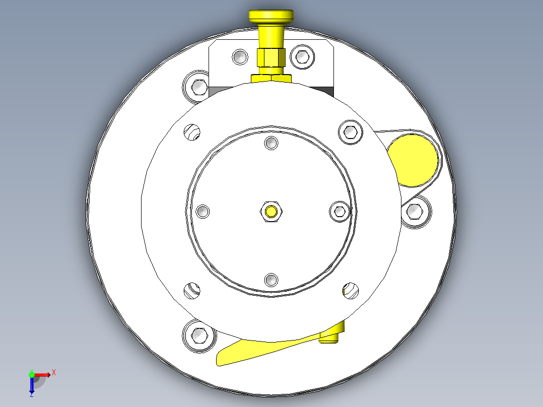 头部升降机构俯视图