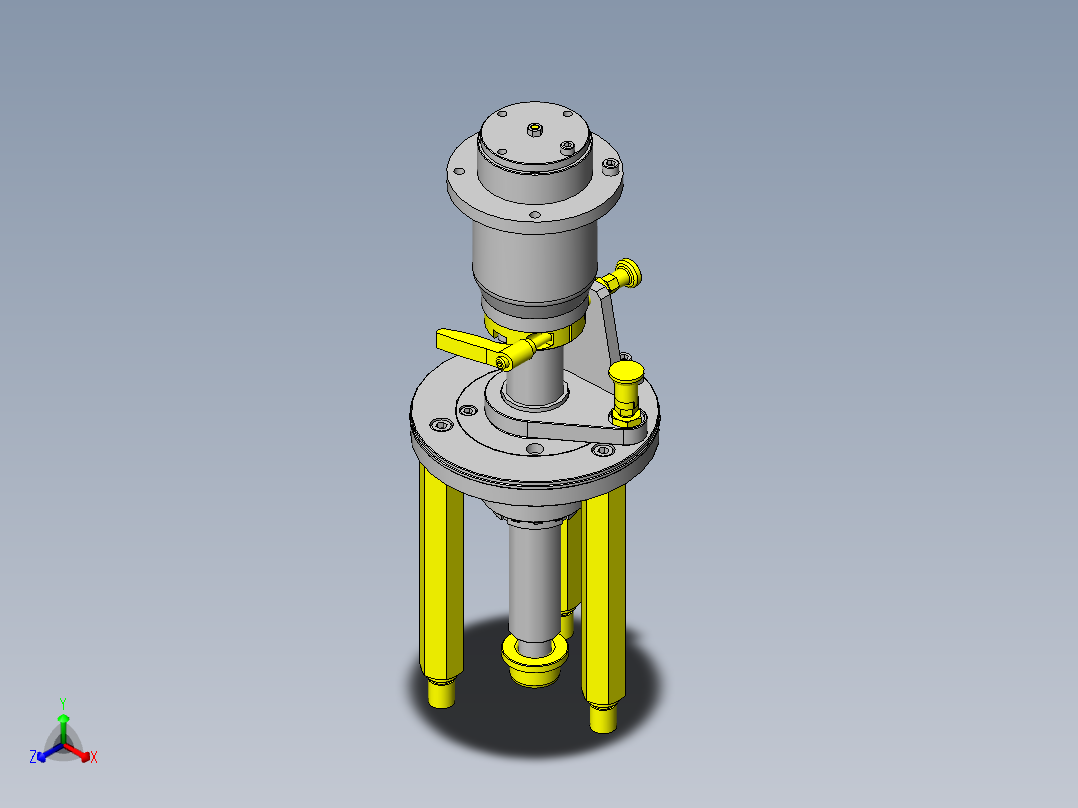 头部升降机构正等轴测图