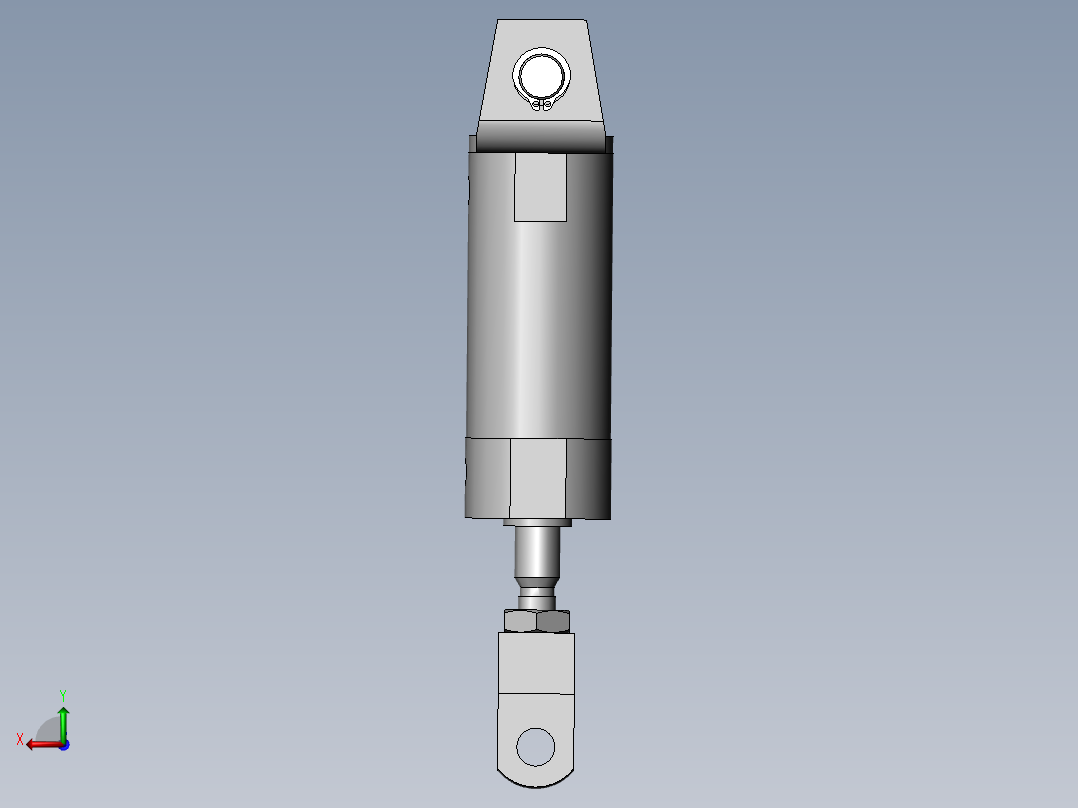 旋转型挡块机构后视图