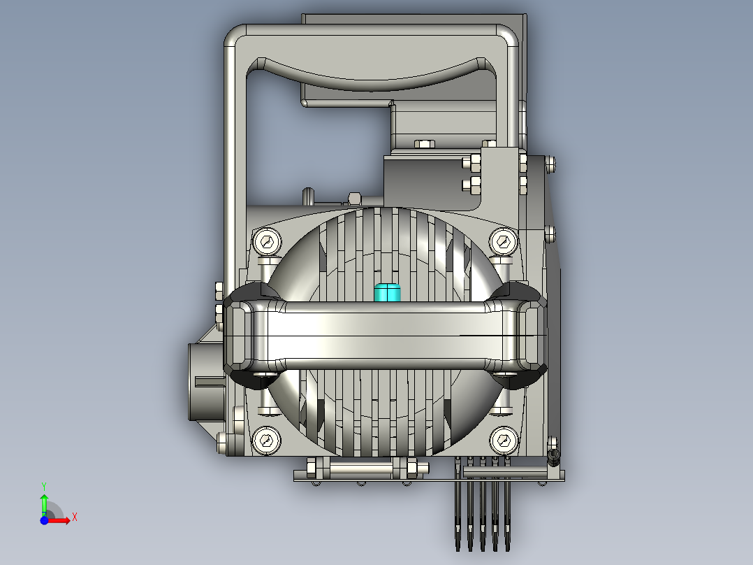墙壁开槽机的设计前视图