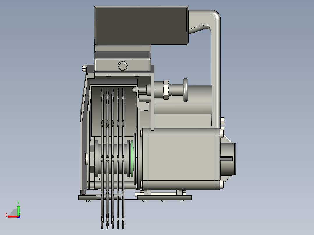 墙壁开槽机的设计后视图