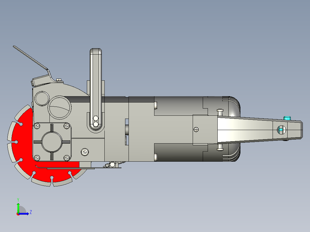 墙壁开槽机的设计左视图
