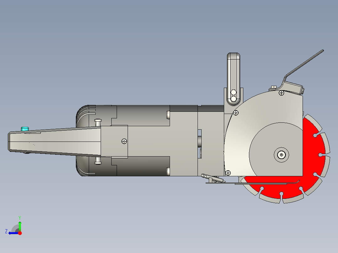 墙壁开槽机的设计右视图