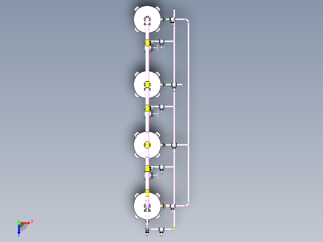 SolidWorks的管道插件俯视图