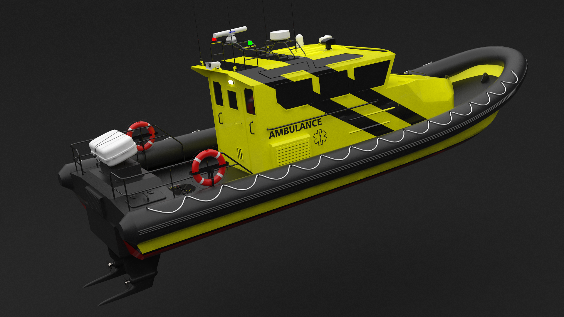 救援RIB高速快艇3D图纸 RHINO设计