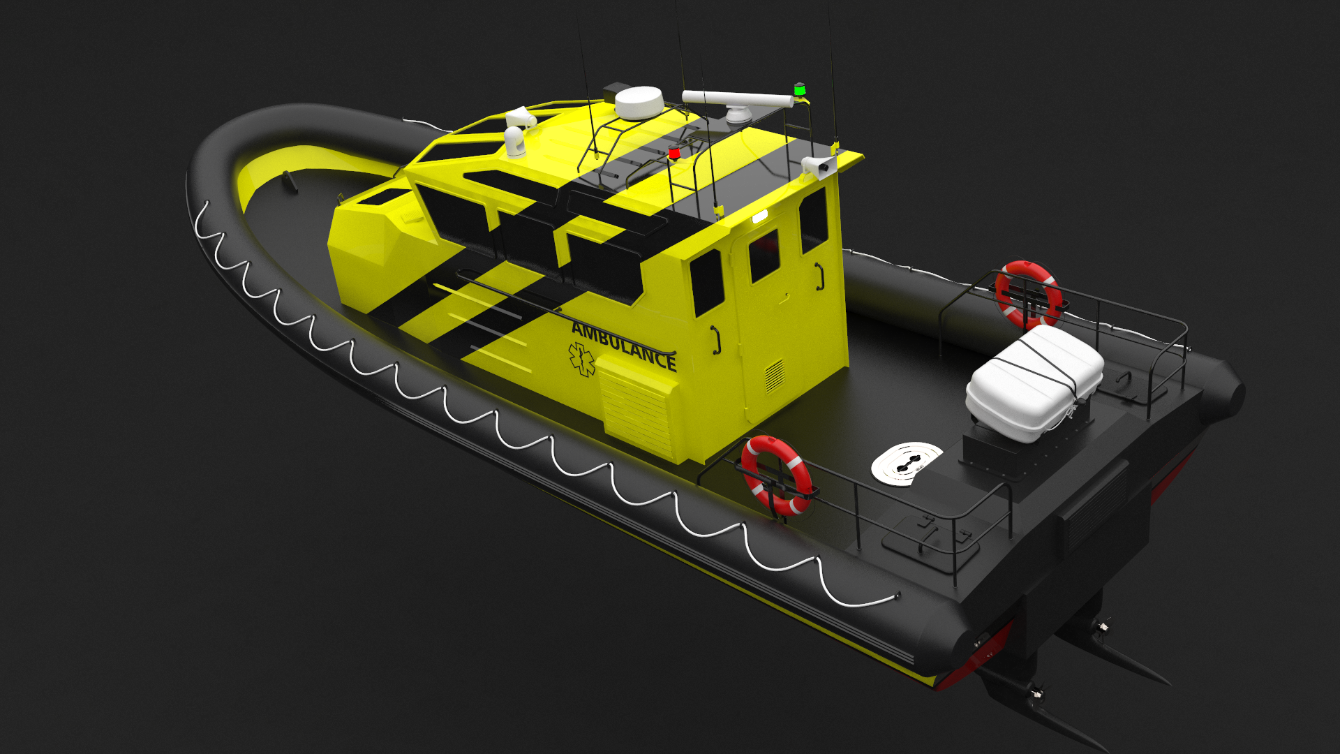 救援RIB高速快艇3D图纸 RHINO设计