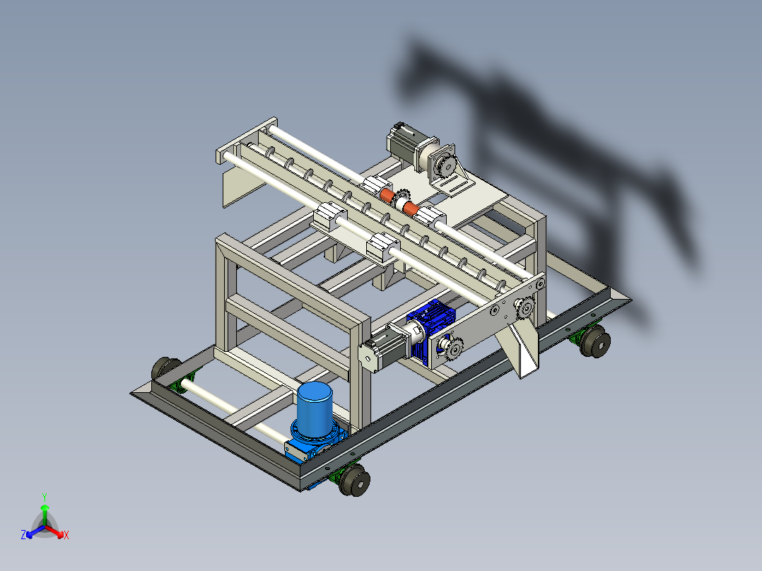 饲喂线行走小车装配