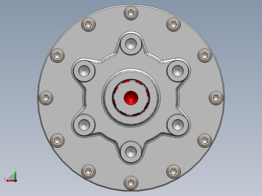 Planetary gear concept行星齿轮传动3D数模图纸 Solidworks设计后视缩略图