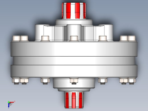 Planetary gear concept行星齿轮传动3D数模图纸 Solidworks设计俯视缩略图