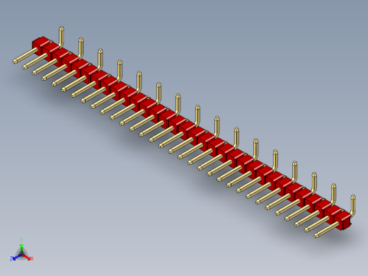 彩色公排针 100mil 2.54mm 系列-DS1022_red_32p_100mil_Type_SMT_R2_rev1.0