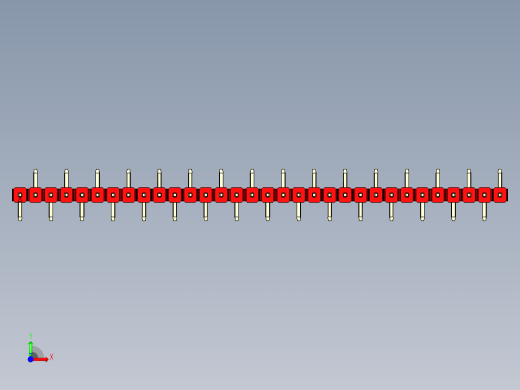 彩色公排针 100mil 2.54mm 系列-DS1022_red_32p_100mil_Type_SMT_R2_rev1.0前视缩略图