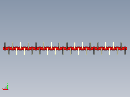 彩色公排针 100mil 2.54mm 系列-DS1022_red_32p_100mil_Type_SMT_R2_rev1.0后视缩略图