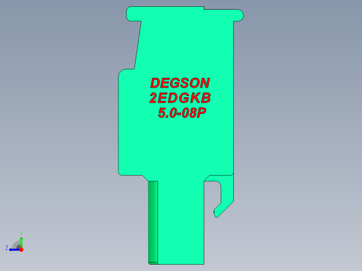 DEGSON 2EDG 系列 5.0mm 可插拔接线端子组-2EDGKB-5.0-08P-14-00AH右视缩略图