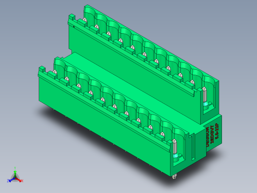 DEGSON 2EDG 系列 5.0mm 可插拔接线端子组-2EDGVT-5.0-22P-14-00AH正等轴测缩略图