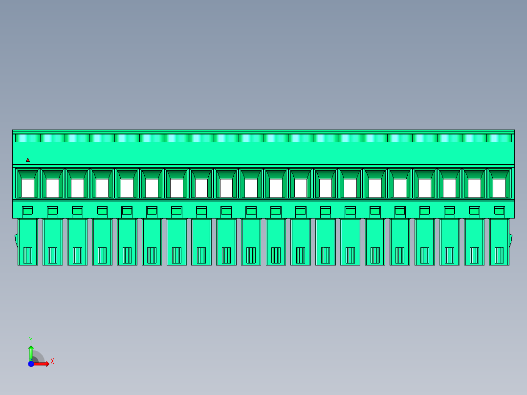 DEGSON 15EDG 系列 3.5mm 插拔式接线端子 FullPack-15EDGKA-3.5-20P-14-00AH前视图