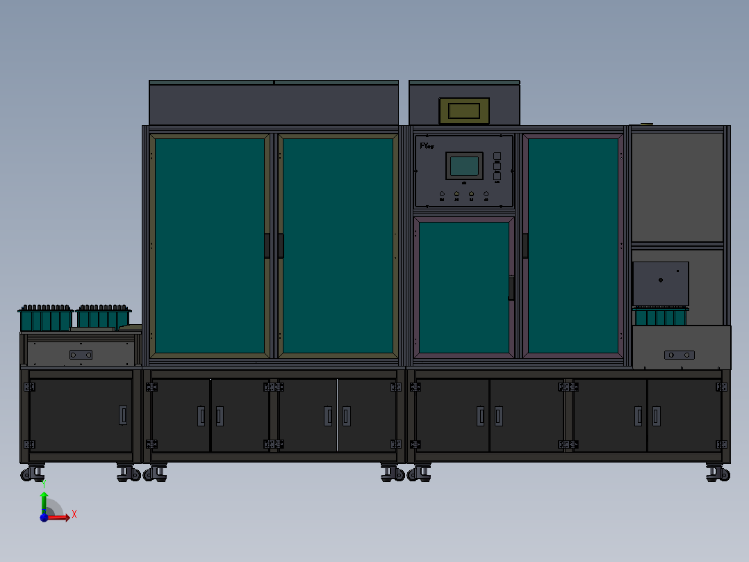 锂电池组装机、非标自动化锂电池组装设备前视图