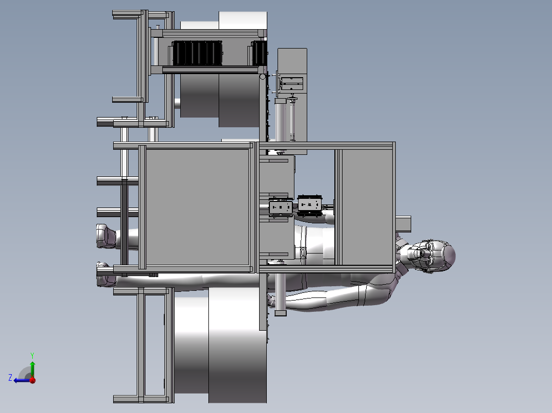 手机壳喷油治具自动组装设备右视图