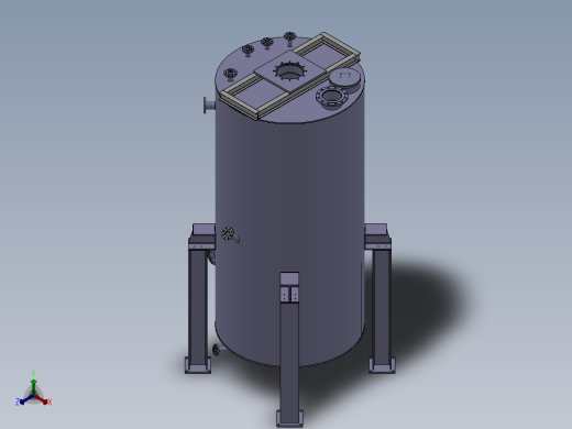 w2000x4000-熟化塔 自动化设备3D图纸3D模型