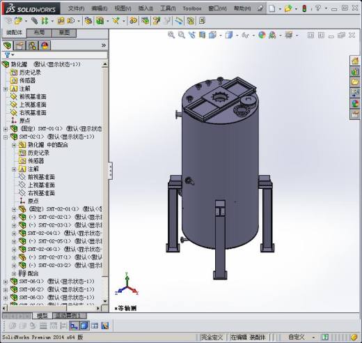 w2000x4000-熟化塔 自动化设备3D图纸3D模型缩略图