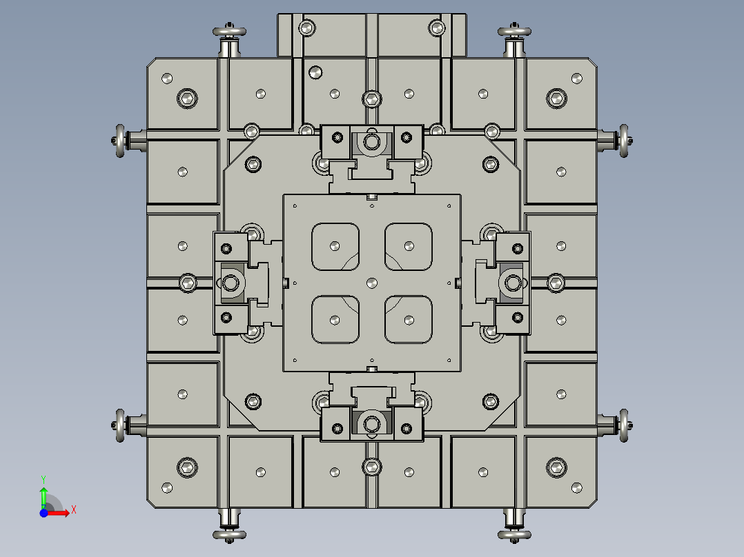 托盘 设计模型 (1)前视图