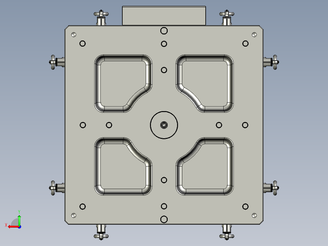 托盘 设计模型 (1)后视图