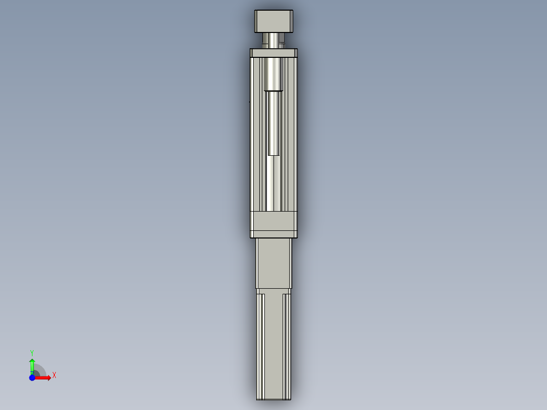 12VZ电动缸-VZ5D-S50-BC前视图