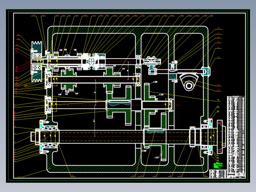 Z023-最大加工直径为250mm的普通车床的主轴箱部件设计[4kw 最低转速50-1600 1.41 Z=11级]