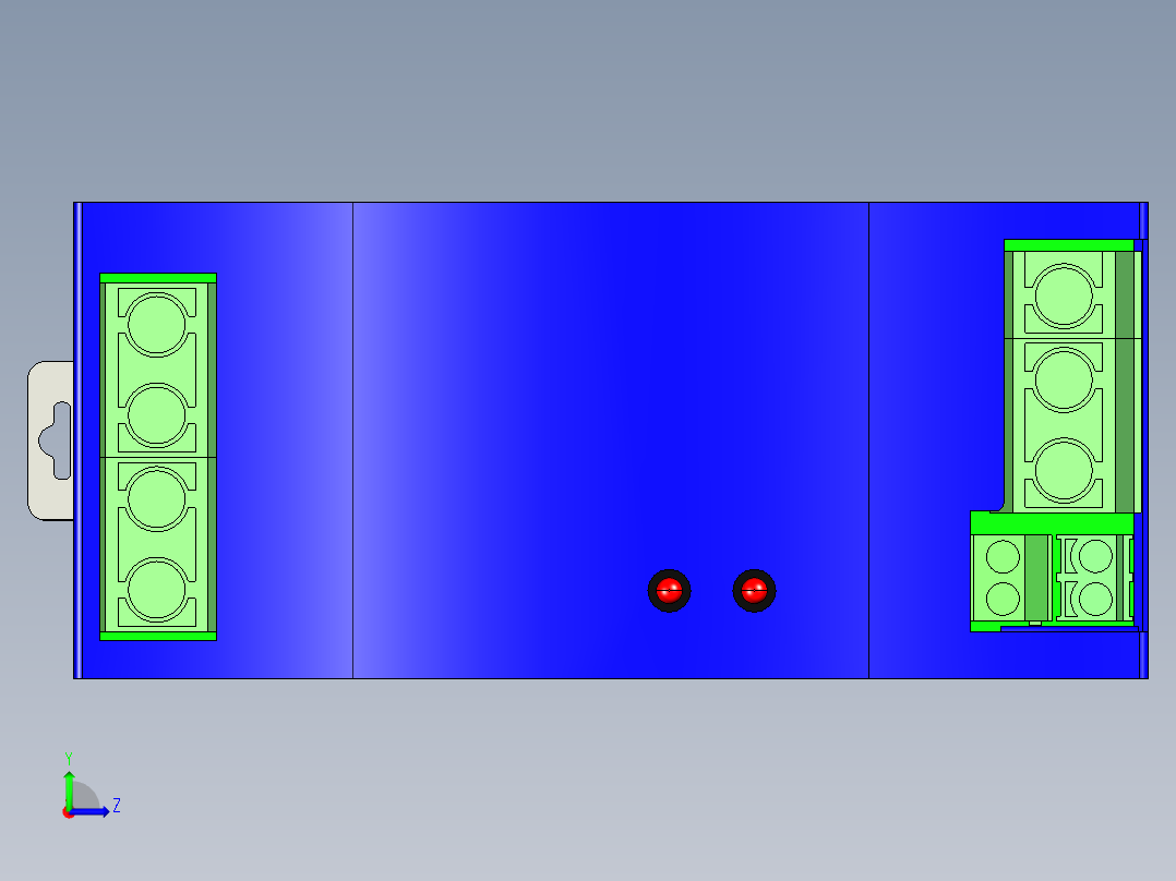 明纬DRDN和WDR系列开关电源合集轨道式左视图