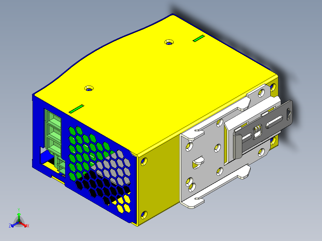 明纬DRDN和WDR系列开关电源合集轨道式正等轴测图