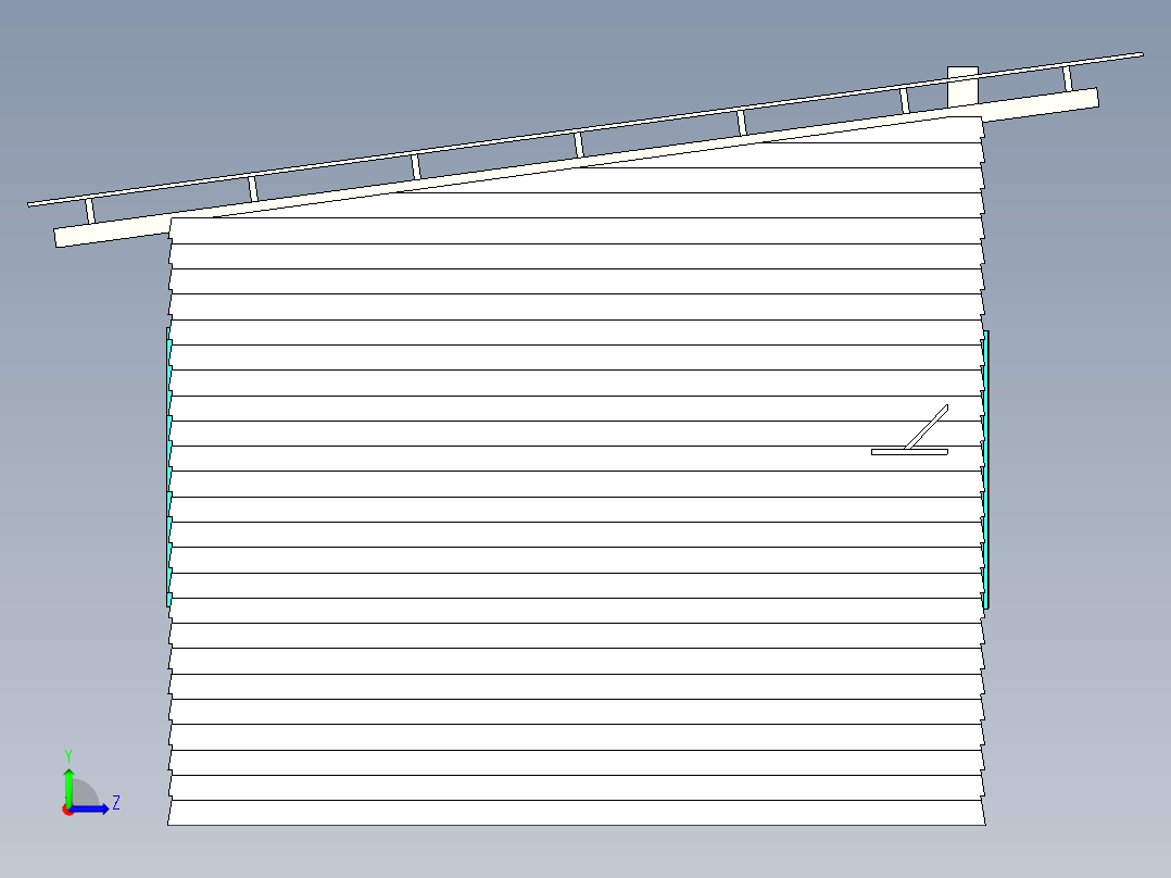 户外开放厨房左视图