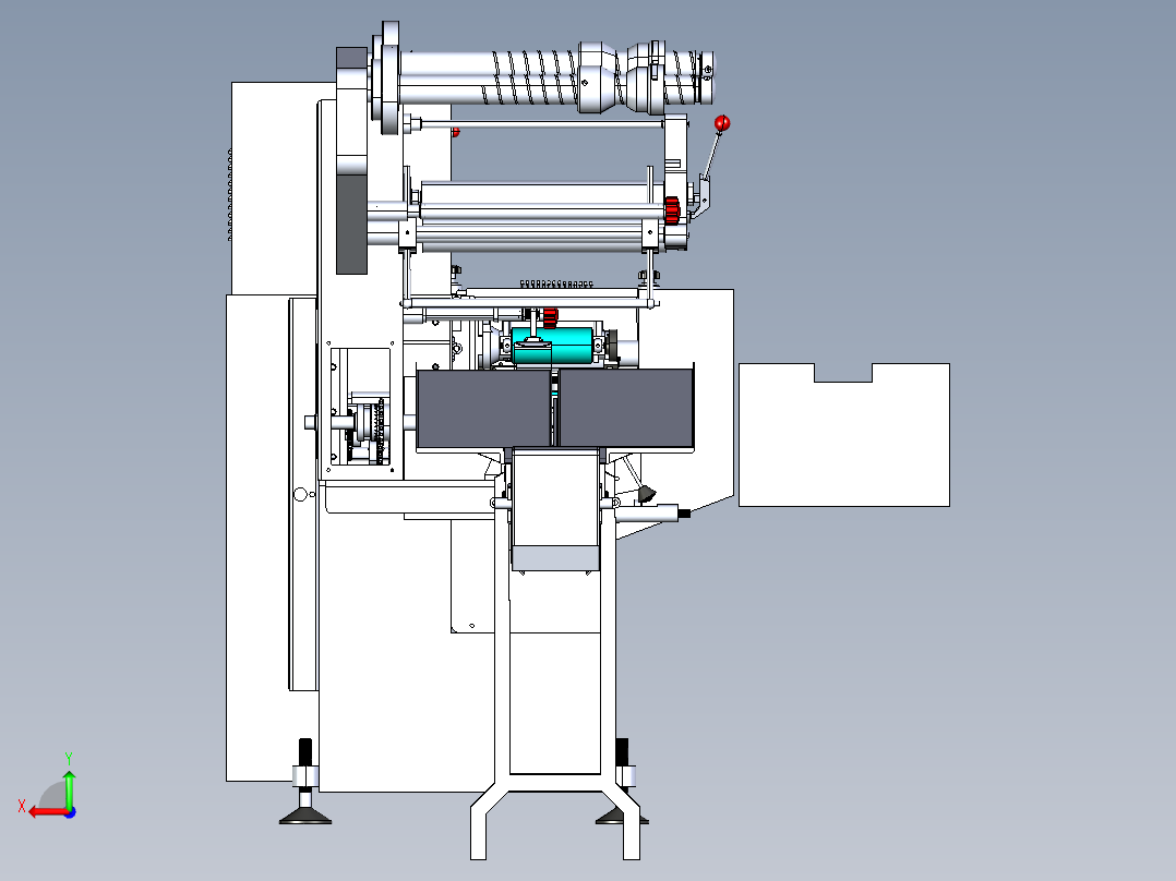 全自动枕式包装机3D模型zhen后视图