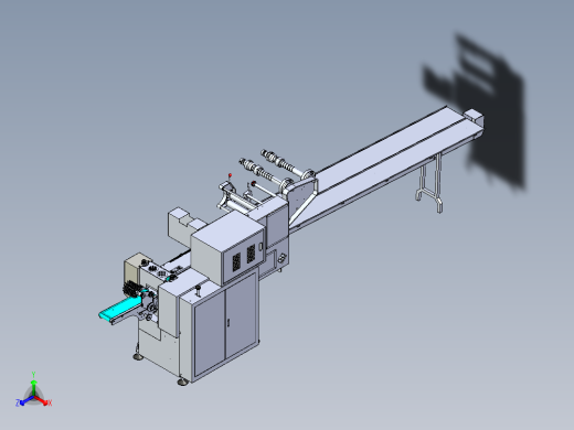 全自动枕式包装机3D模型zhen正等轴测缩略图