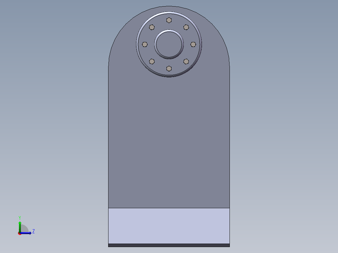 焊接夹具-二轴惯性平台转动结构设计左视图