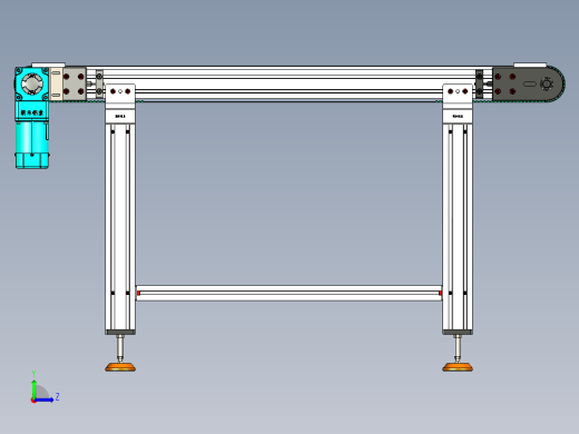 LE-XC4080-重载托盘输送线左直连驱动左视缩略图