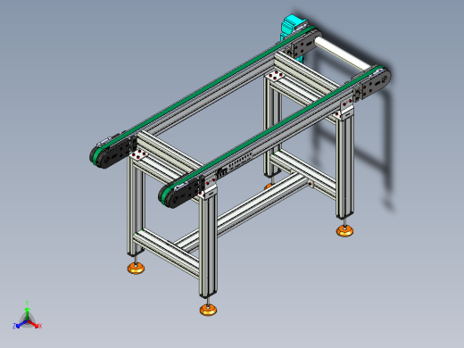 LE-XC4080-重载托盘输送线左直连驱动正等轴测缩略图