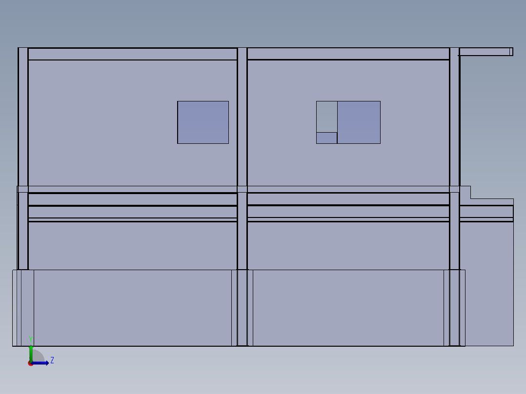 休闲停车场左视图