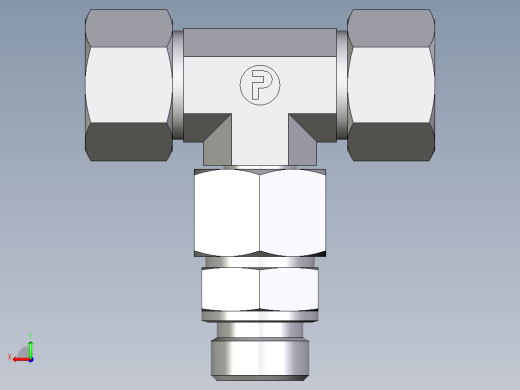 卡套式工业通用硬管接头EO_Assembled_adjustable_standpipe_branch_tee_EVT20SM71后视缩略图