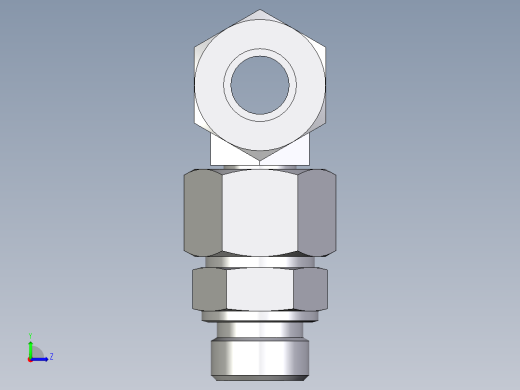 卡套式工业通用硬管接头EO_Assembled_adjustable_standpipe_branch_tee_EVT20SM71左视缩略图
