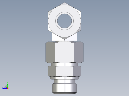 卡套式工业通用硬管接头EO_Assembled_adjustable_standpipe_branch_tee_EVT20SM71右视缩略图