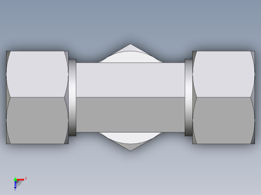 卡套式工业通用硬管接头EO_Assembled_adjustable_standpipe_branch_tee_EVT20SM71俯视缩略图