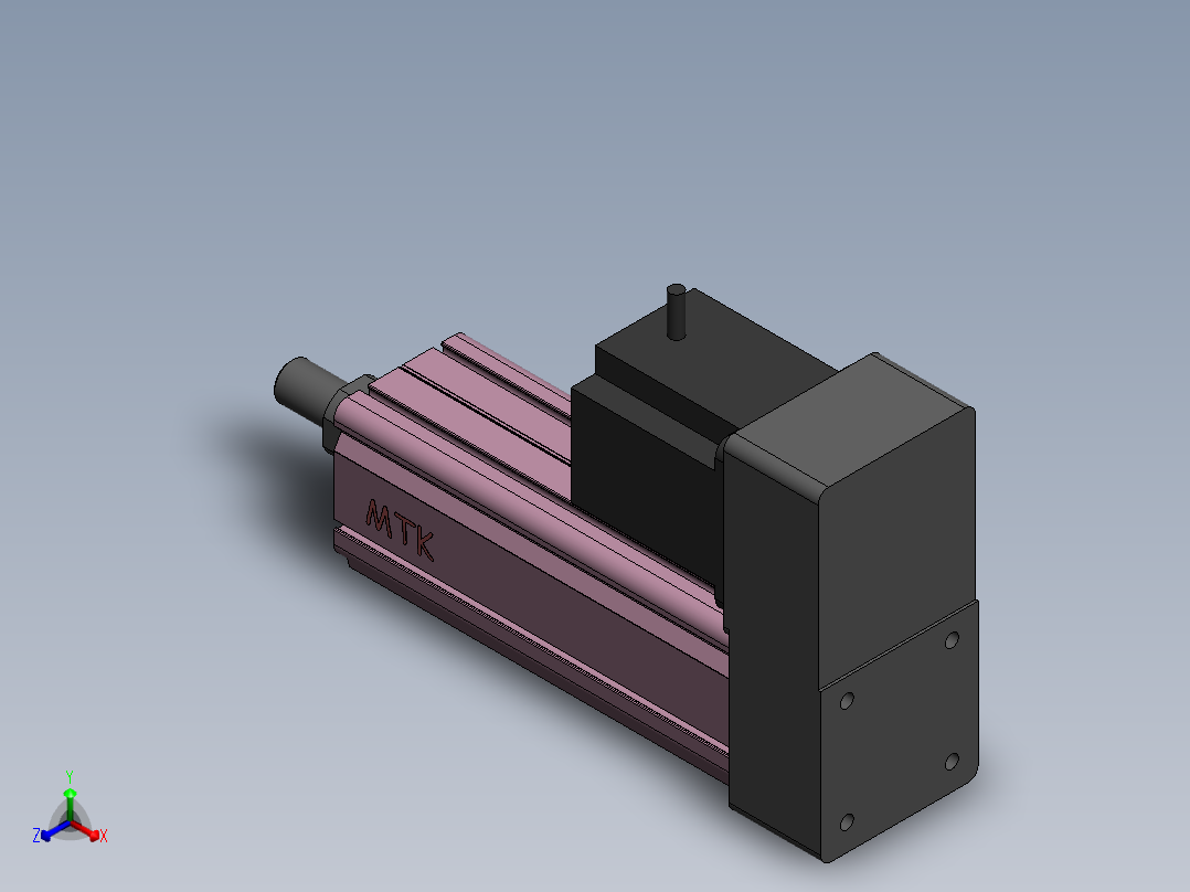 电动缸MTC32-P-S57正等轴测图