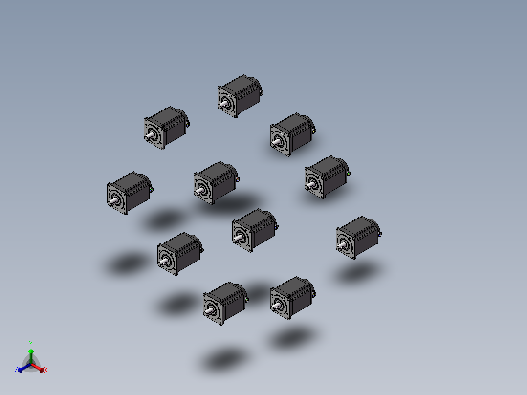 130BYG二组 三组混合式步进电机 共11种规格376524==80正等轴测图