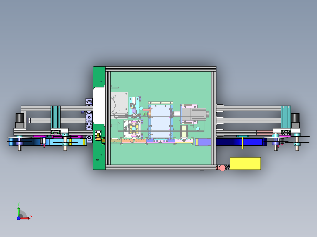凸轮压入裁切机前视图